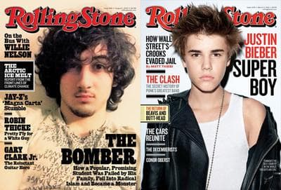 Dzhokhar Tsarnaev and Justin Bieber. (Rolling Stone)
