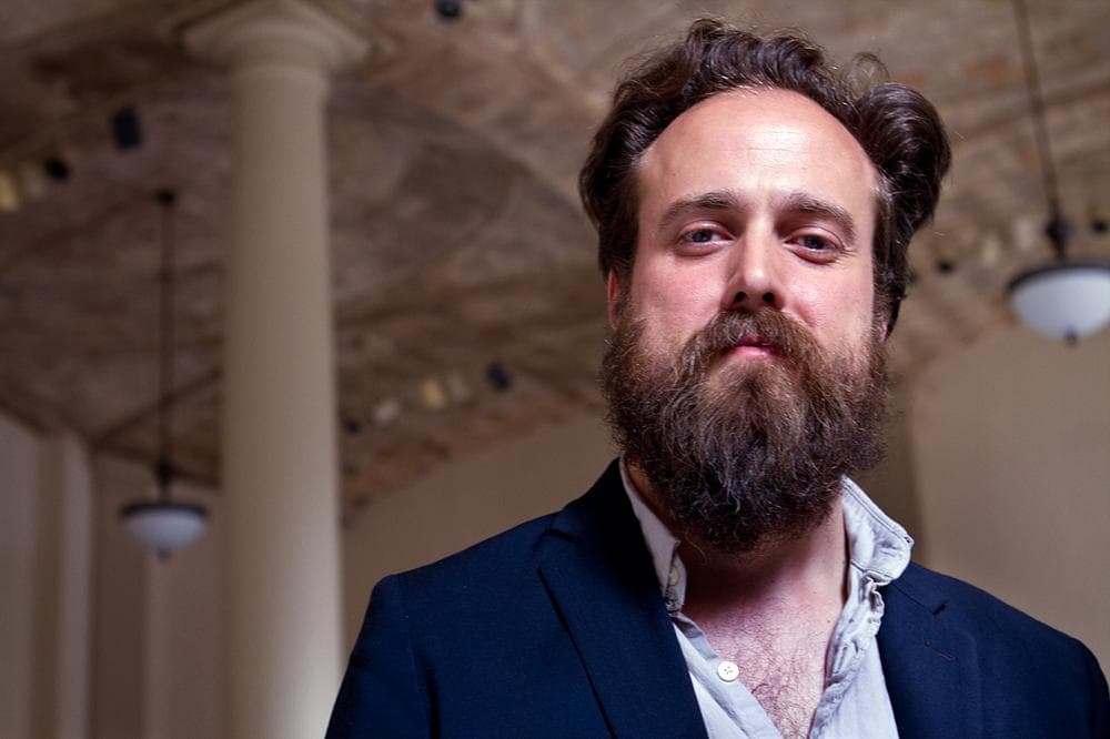 Singer-songwriter Sam Beam goes by the stage name Iron &amp; Wine. (Jesse Costa/WBUR)