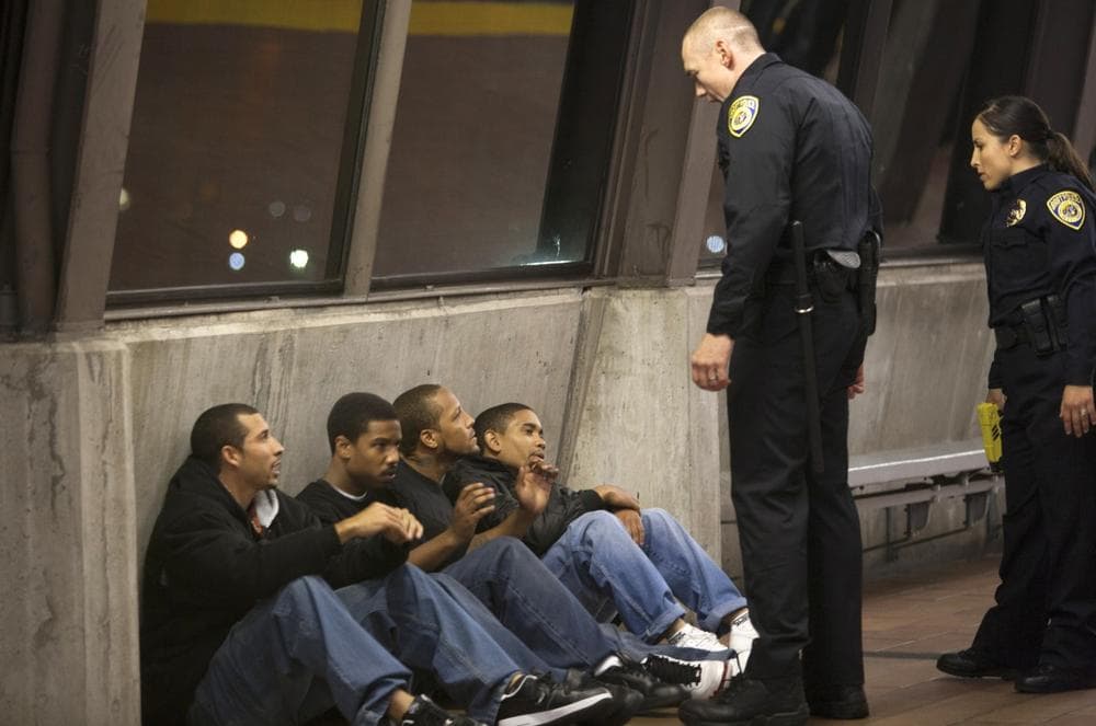 This film publicity image shows a scene from &quot;Fruitvale Station.&quot; (Ron Koeberer/The Weinstein Company via AP)