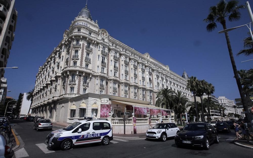 A view of the Carlton hotel, in Cannes, southern France, the scene of a daylight raid, Sunday, July 28, 2013. (Lionel Cironneau/AP)