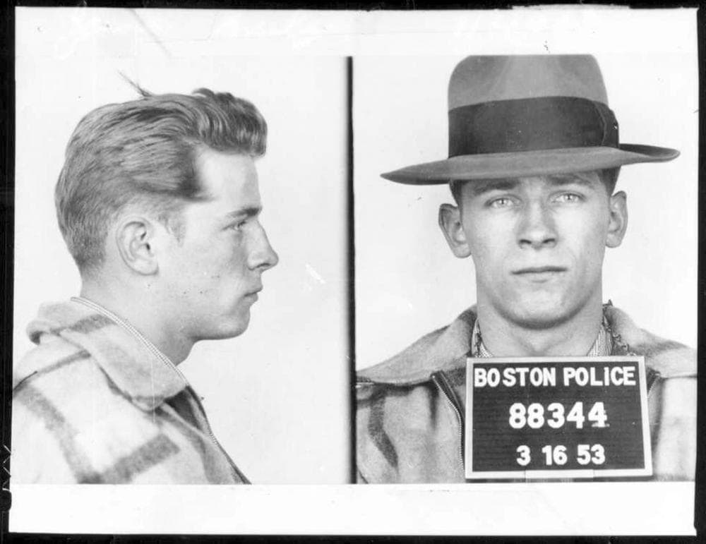 This 1953 Boston police booking photo shows James &quot;Whitey&quot; Bulger after an arrest. Bulger and his girlfriend Catherine Greig, were apprehended Thursday, June 23, 2001, in Santa Monica, Calif., after 16 years on the run. Opening statements in his trial were made in U.S. District Court in Boston Wednesday, June 12, 2013. Bulger faces a long list of crimes, including extortion and playing a role in 19 killings. (AP Photo/Boston Police)