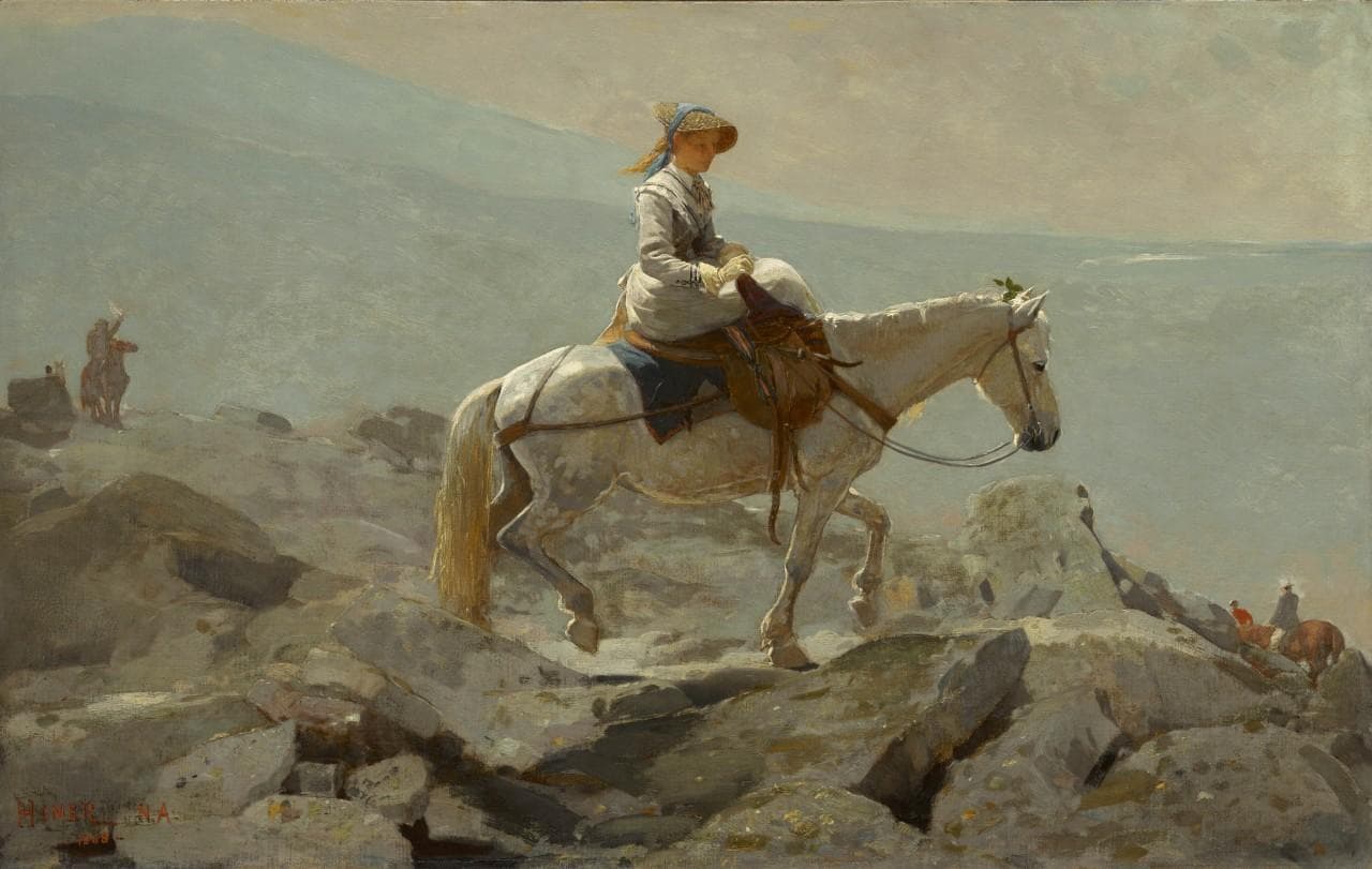 Winslow Homer, “The Bridle Path, White Mountains,” 1868. Oil on canvas. (The Clark, 1955)
