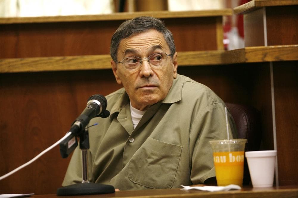 Stephen &quot;The Rifleman&quot; Flemmi, a jailed Boston mob leader, testifies Monday, Sept. 22, 2008 in a Miami court room in the murder trial of former FBI agent John Connolly. (AP/J. Pat Carter)