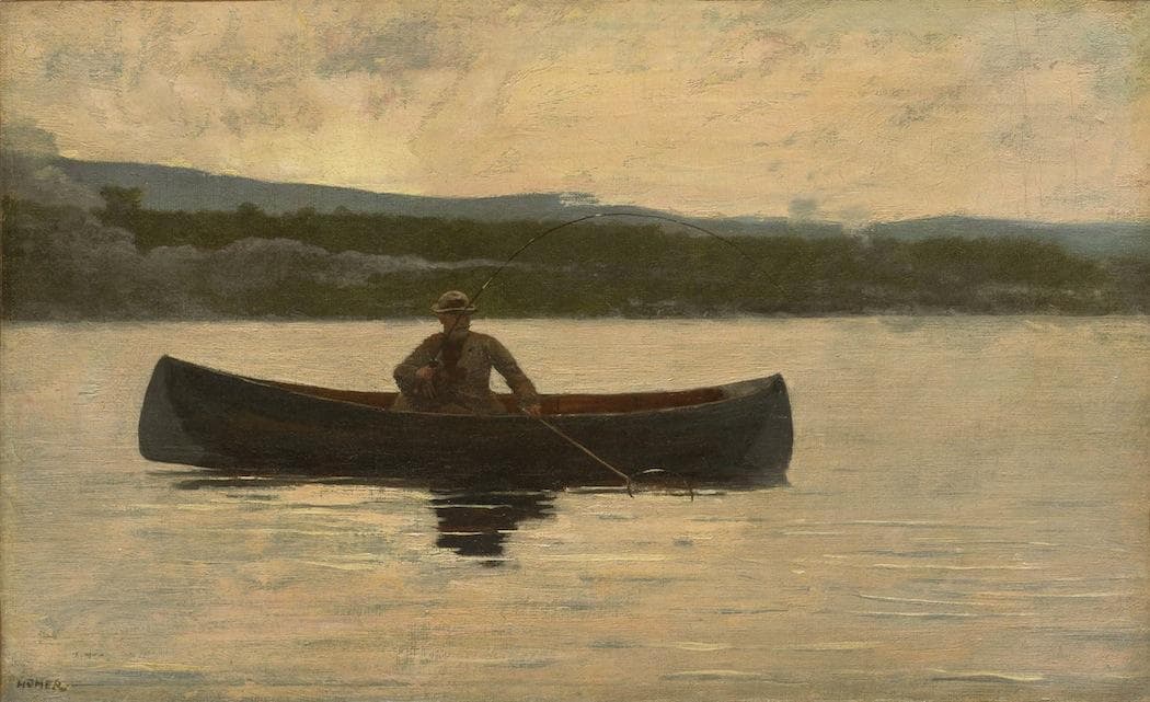 Winslow Homer's &quot;Playing a Fish.&quot; (Courtesy, Clark Art Institute)