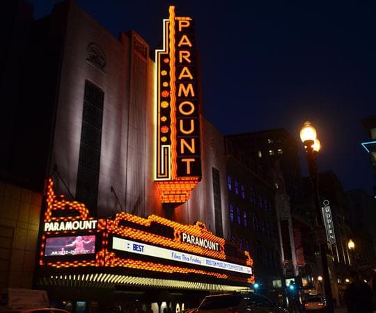 The renovated Paramount Center is part of the Boston and Emerson College’s revitalization of the city’s historic theater district on Washington Street. (Michael Kappel/Flickr)