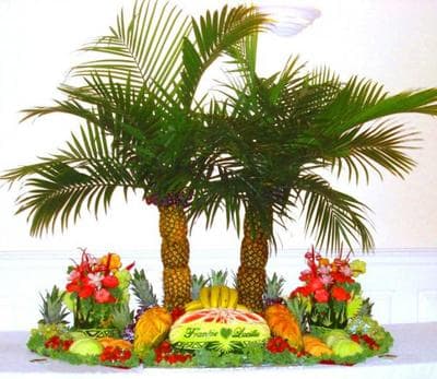 Arroco turned pineapples into palm trees. (Courtesy of Ruben Arroco)