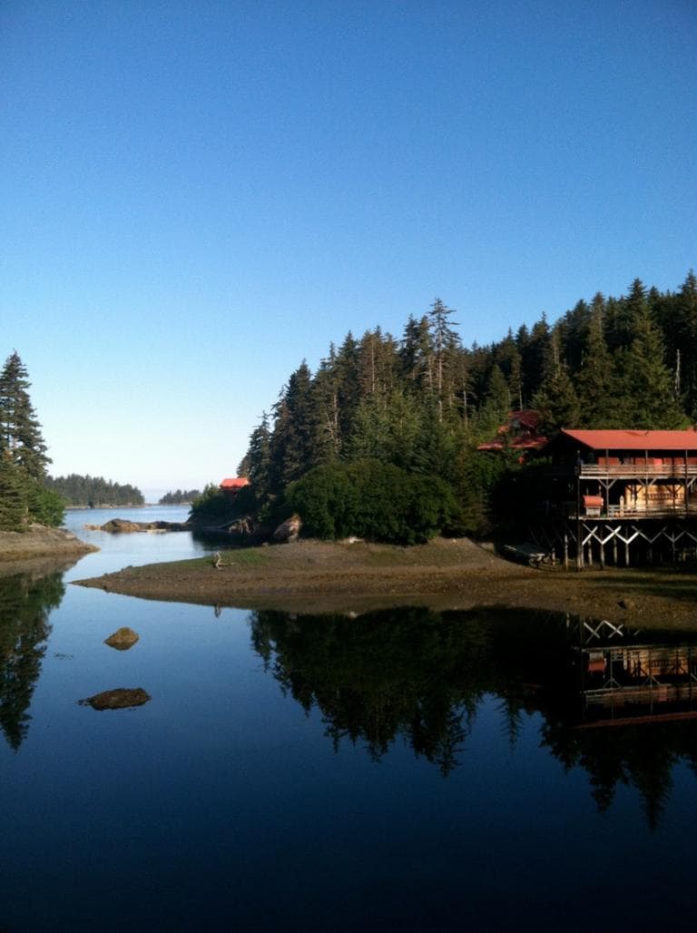 Tutka Bay Wilderness Lodge in Alaska. (Kathy Gunst/Here &amp; Now)