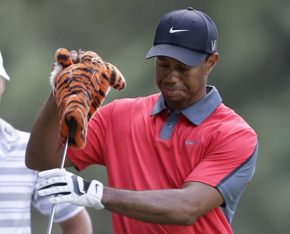 Tiger Woods finished in a tie for 40th at the PGA Championship over the weekend, shooting four over par. (Julio Cortez/AP)