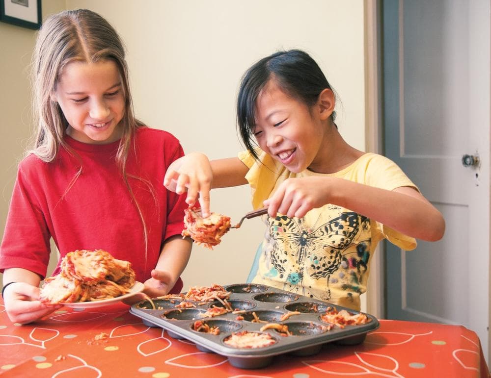 Kids make &quot;Little Lasagnas&quot; from the cookbook &quot;Chop Chop: The Kids Guide to Cooking Real Food With Your Family.&quot; (Carl Tremblay/Simon &amp; Schuster)