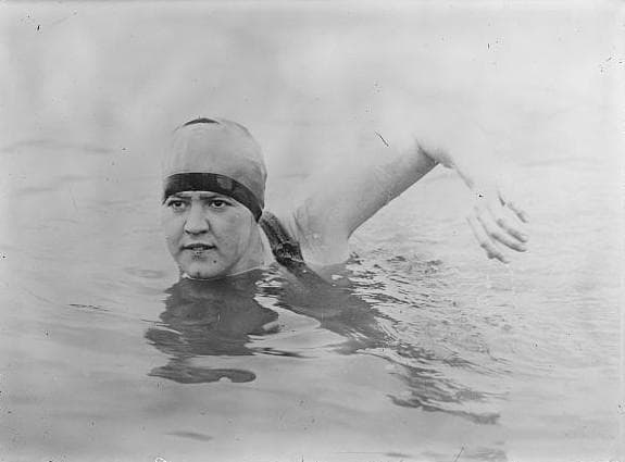 Gertrude Ederle became the first woman to swim across the English Channel on August 16, 1926. (commons.wikipedia.com)