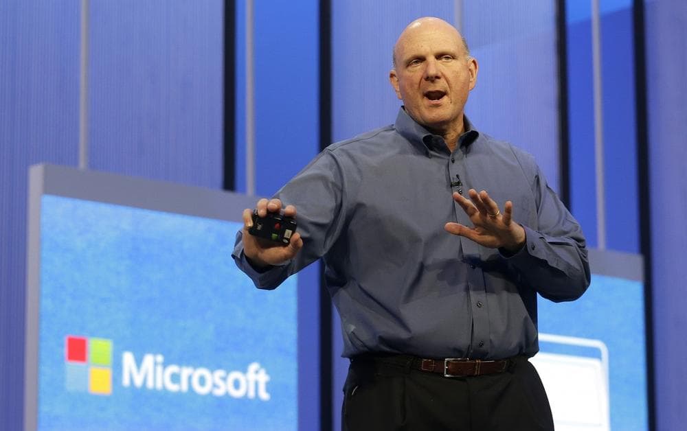 Microsoft CEO Steve Ballmer speaks at a Microsoft event in San Francisco, Wednesday, June 26, 2013. (Jeff Chiu/AP)