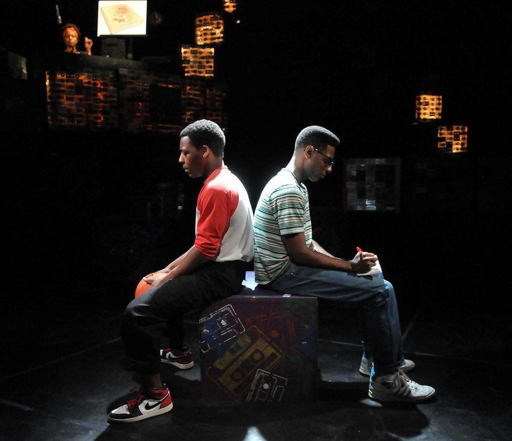 Jared Brown as Julian (left) and Kadahj Bennett as Hank (right) in Company One's production of &quot;How We Got On.&quot; (Craig Bailey/Perspective Photo)