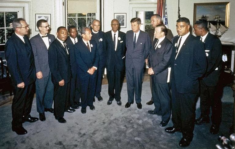 President John F. Kennedy meets with organizers of &quot;The March on Washington for Jobs and Freedom” in the Oval Office on August 28, 1963. (Cecil Stoughton/John F. Kennedy Presidential Library and Museum)