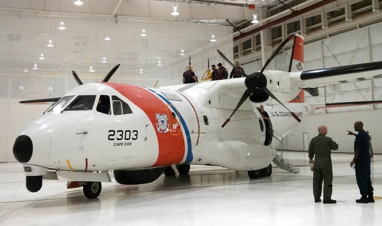 In the wake of budget cuts, the U.S. Coast Guard is rethinking a contract to purchase more of the new Ocean Sentry aircraft, pictured above at Joint Base Cape Cod. They’re two-times more fuel efficient than the planes they replace, but each costs almost $40 million. (Andre Gellerman for WBUR)