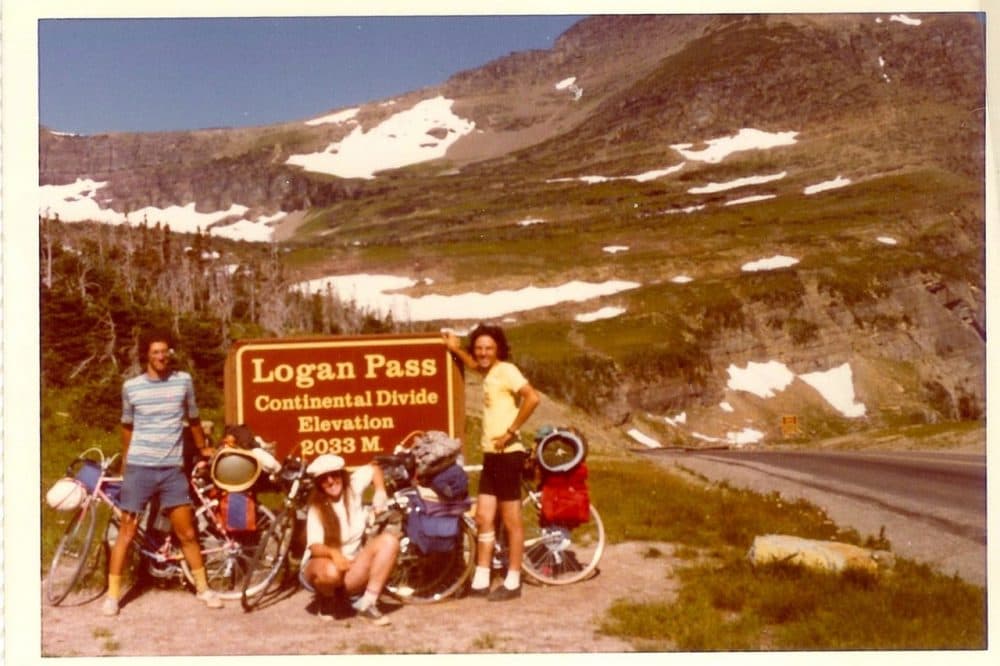 The author, at left, with his companions roughly a week after the Cascades climb, at Logan Pass in Glacier National Park, after a 3-4 hour climb.  (Courtesy)