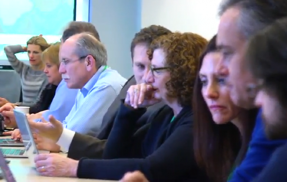 Screenshot from a Forbes video about Google NYC's first &quot;Take Your Parents To Work Day&quot; in February 2013. (Forbes video)