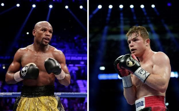 Floyd Mayweather (left) will fight Saul &quot;Conelo&quot; Alvarez in what could be one of the most lucrative fights in recent history. (AP)