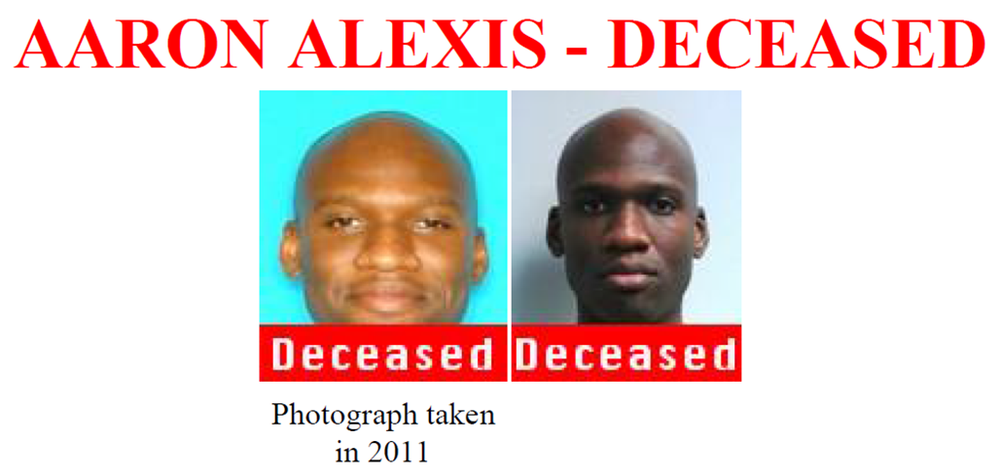 Images of Aaron Alexis are shown in a handout from the FBI seeking more information about the man authorities say committed the mass shooting at the Washington Navy Yard on Monday, Sept. 16, 2013. (FBI)