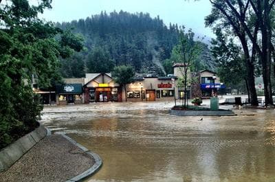Downtown Estes Park, Colo., is pictured on the morning of Friday, Sept. 13, 2013. (Town of Estes Park Facebook page)