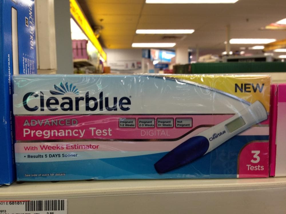 A new pregnancy test also tells you how far along you are. (Carey Goldberg/WBUR)