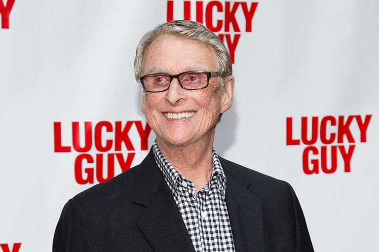 This April 1, 2013 file photo shows director Mike Nichols at the &quot;Lucky Guy&quot; opening night in New York. Nichols is getting his hands dirty in Harold Pinter's &quot;Betrayal,&quot; a play about a love triangle and the pain of loss that stars real-life couple Rachel Weisz and Daniel Craig. (AP)