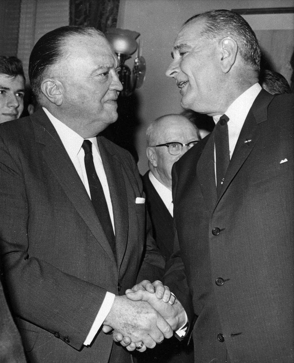 J. Edgar Hoover and Lyndon Johnson. (AP)