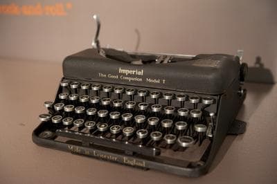 John Lennon's 1951 Imperial typewriter. (Northeastern University) 