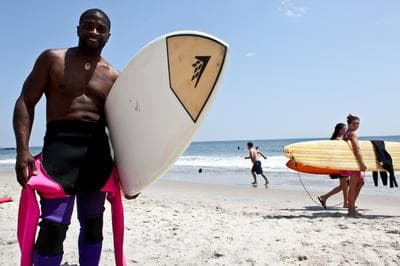 Surfer Louis Harris, 41, from Rockaway Beach.  (Stephen Nessen/Only A Game)
