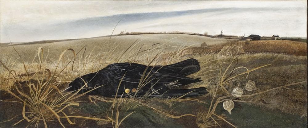 Andrew  Wyeth, Winter Fields, 1942, Tempera on panel, 17 ¼ x 41 inches. Whitney Museum of American Art, New York. Gift of Mr. and Mrs. Benno C. Schmidt, in memory of Mr. Josiah Marvel, first owner of this picture 77.91 ©Andrew Wyeth