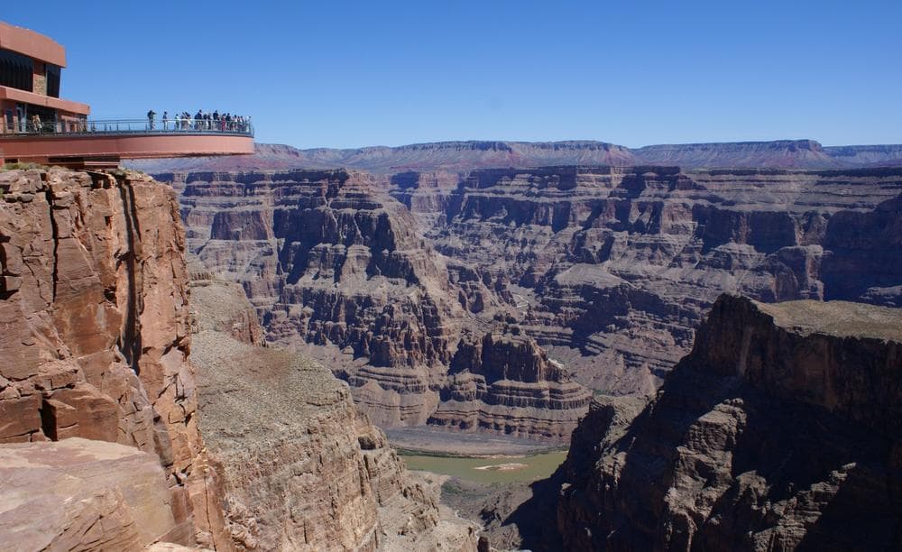 The Grand Canyon Skywalk is open during the shutdown, because it's owned by the Hualapai Indian tribe. (L. Richard Martin, Jr./Flickr)