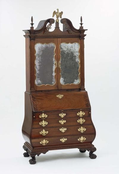 Desk and bookcase by George Bright, about 1770-1785. (Museum of Fine Arts)