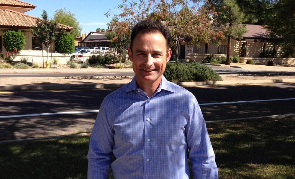 Realtor Randy Courtney is pictured in Tempe, Ariz. (Jeremy Hobson/Here &amp; Now)