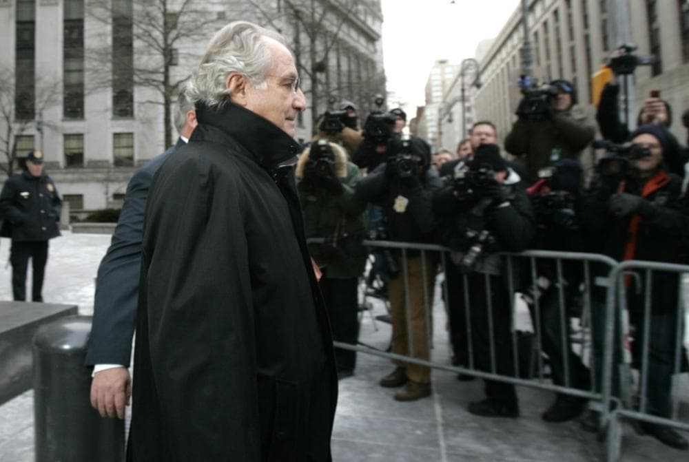 Bernard Madoff leaves Federal Court Wednesday, Jan. 14, 2009 in New York. (Frank Franklin II/AP)