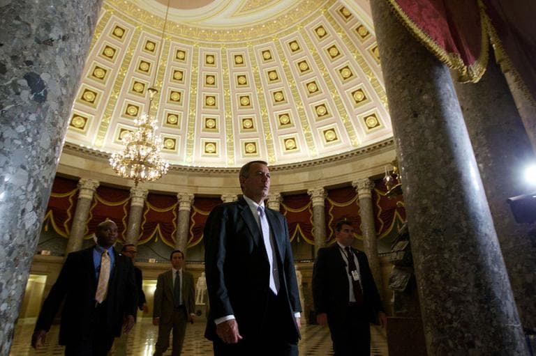 House Speaker John Boehner of Ohio, walks to the House Floor at the U.S. Capitol in Washington, Saturday, Sept. 28, 2013. (AP)