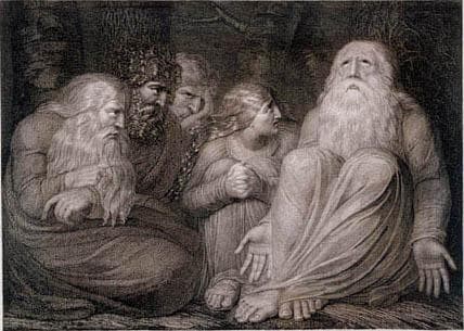 An image from William Blake's engravings illustrating the biblical Book of Job. Job, a virtuous and upstanding man, was nevertheless tormented by God as a test of his conception of faith. (Creative Commons) 