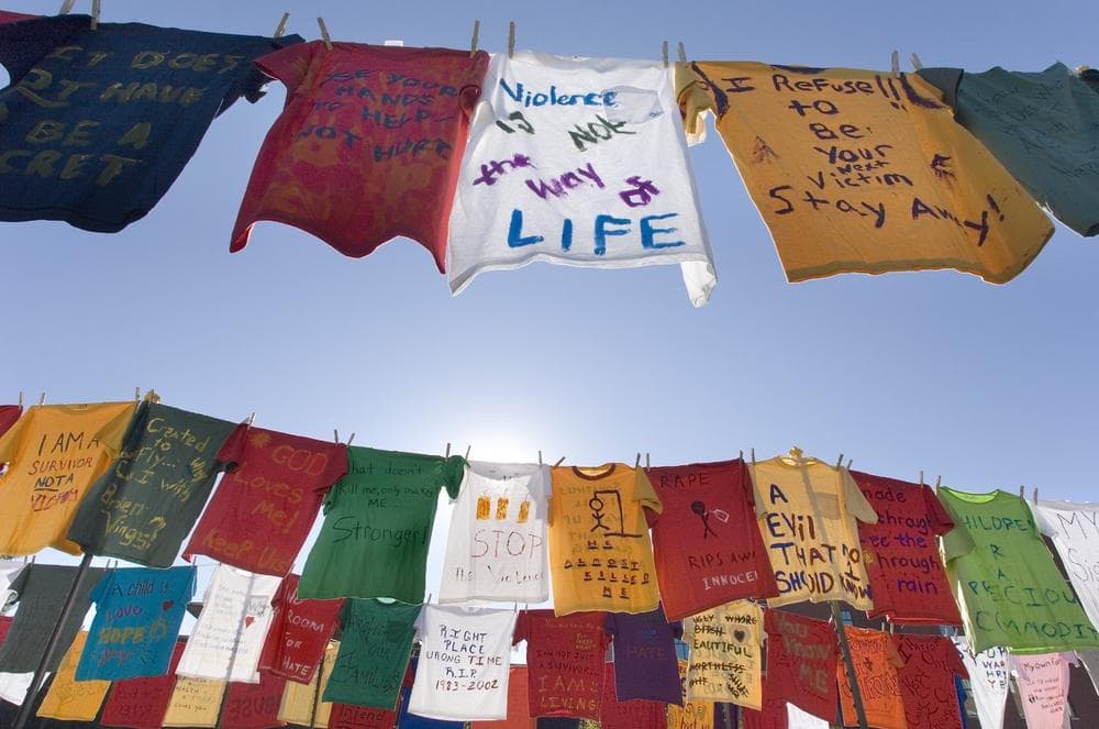 The annual Clothesline Project at Mississippi State University draws attention to sexual assault on campus. (AP/MSU/Megan Bean)