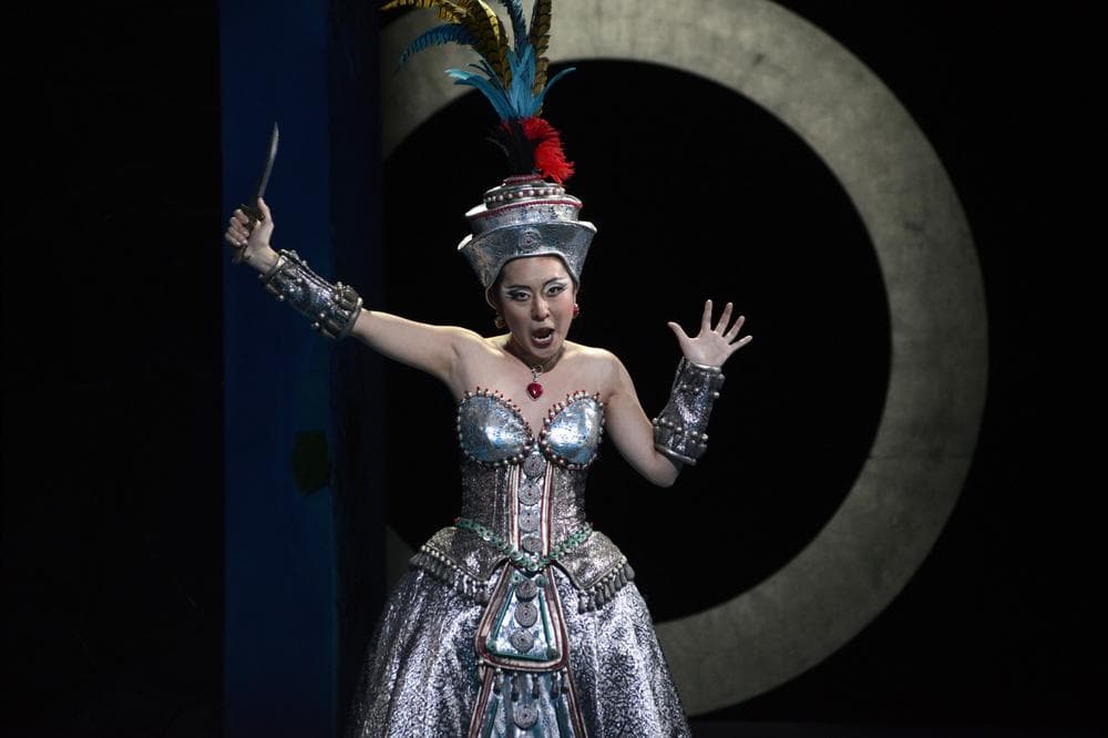 So Young Park as the Queen of the Night in Boston Lyric Opera's production of &quot;The Magic Flute.&quot; (Credit: Eric Antoniou)