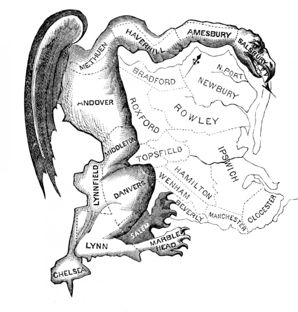This political cartoon, which was originally published in the Boston-based Columbian Centinel in 1812, led to the coining of the term &quot;Gerrymander.&quot; (Elkanah Tisdale/Wikimedia Commons)
