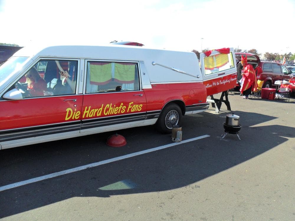 The Pope of Arrowshead's hearse. (Greg Echlin/Only A Game)