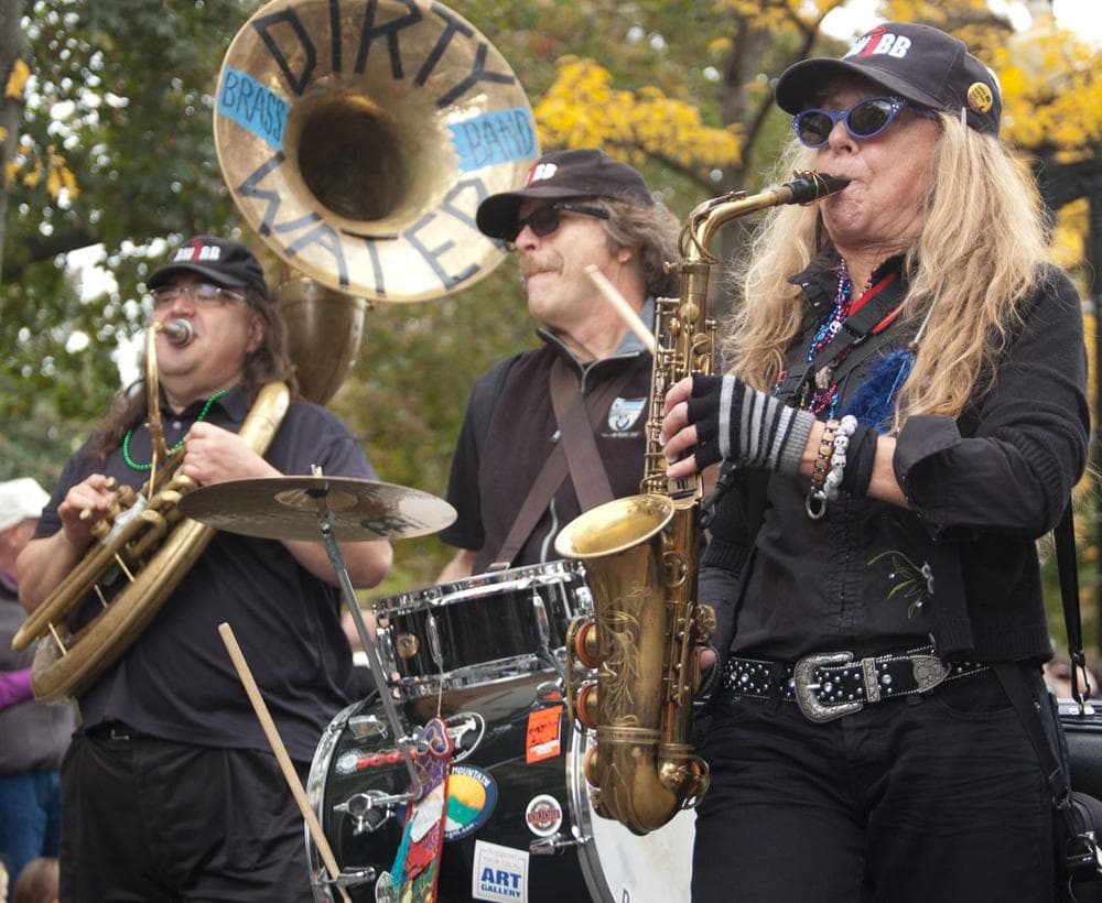 Dirty Water Brass Band from Somerville. (Greg Cook)