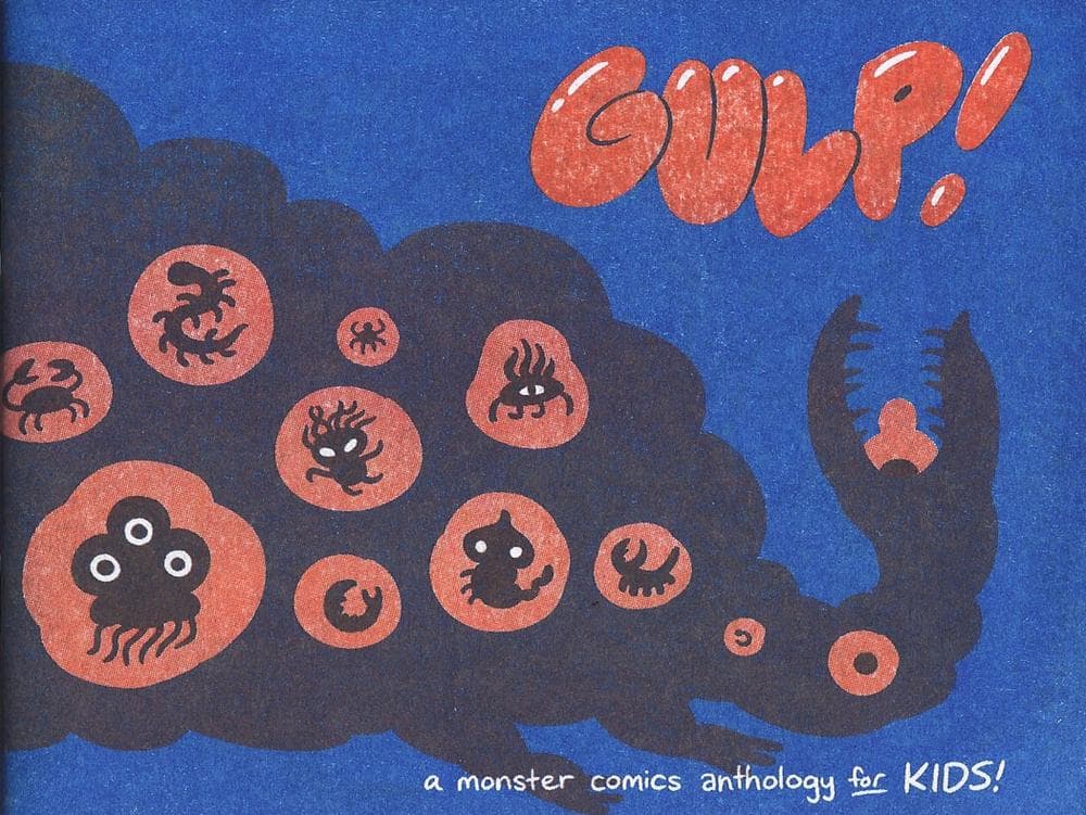 Bob Flynn's cover illustration for “Gulp! A Monster Comics Anthology for Kids.&quot;