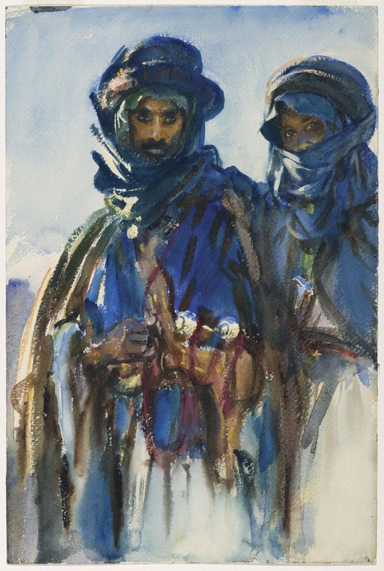 John Singer Sargent's watercolor &quot;Bedouins,&quot; 1905-06. (Courtesy Museum of Fine Arts, Boston)