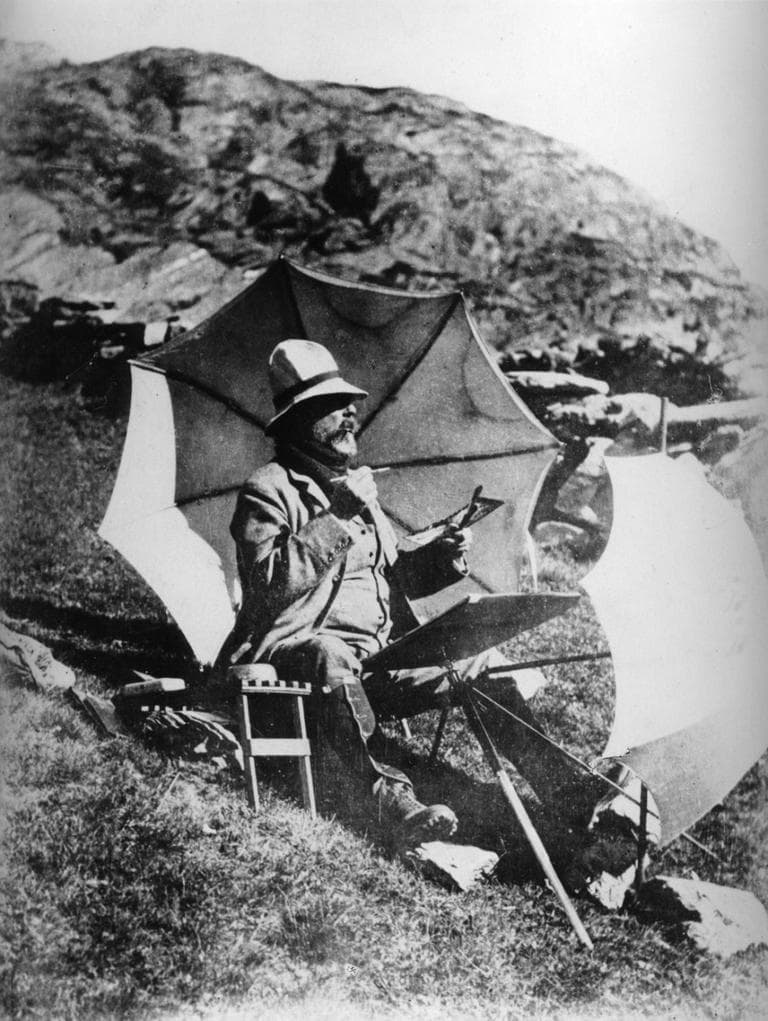 John Singer Sargent painting in Simplon Pass in the Alps around 1909 to 1911. (Courtesy Museum of Fine Arts, Boston)