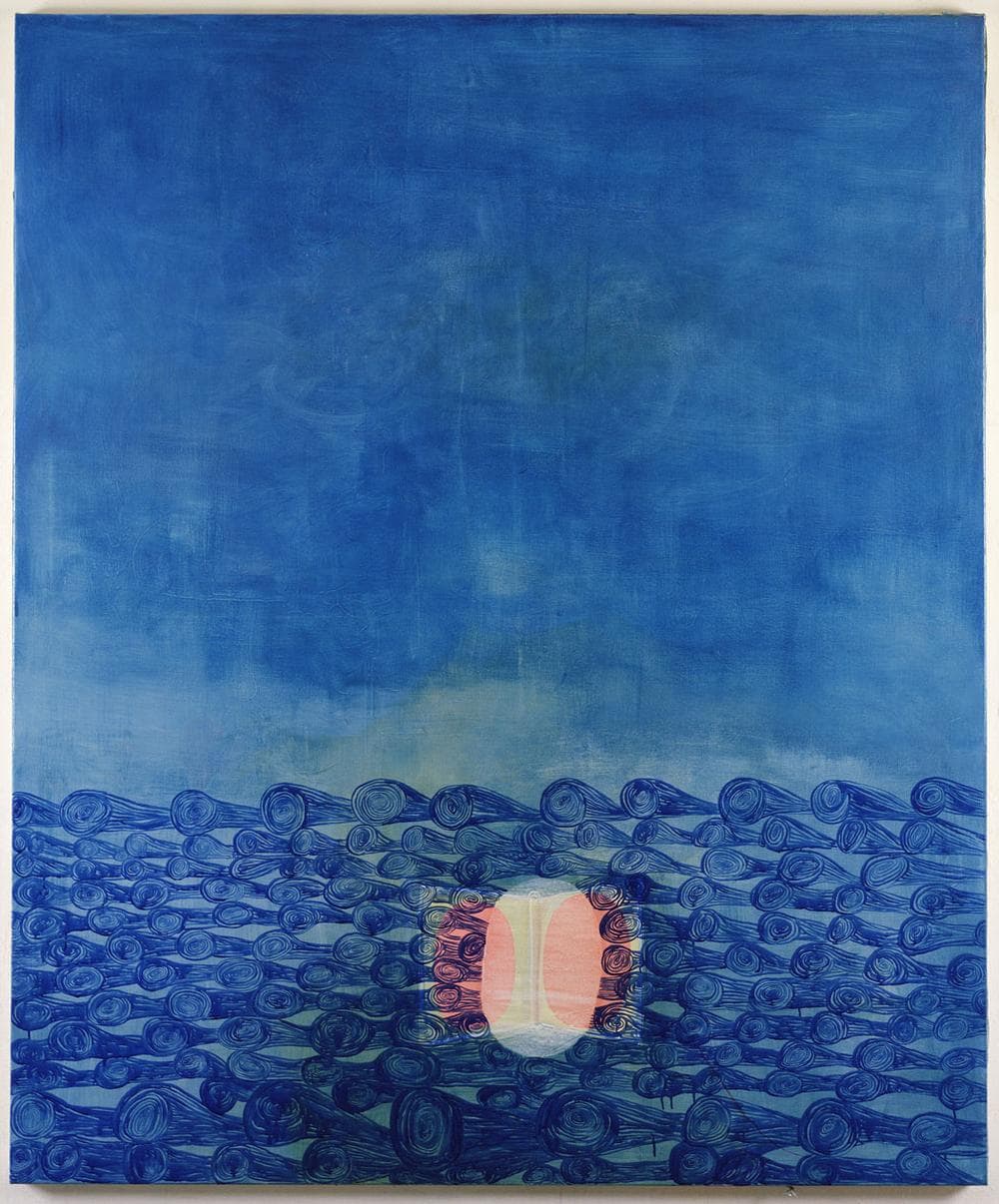 Amy Sillman's 1997 oil painting &quot;Ocean 1.&quot; (John Berens/ICA)