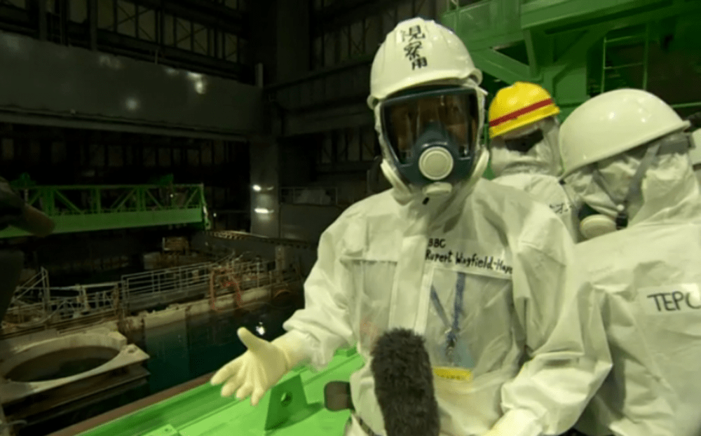 Rupert Wingfield-Hayes reports from inside Reactor Building 4 at Fukushima. (BBC)