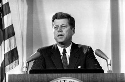 U.S. President John F. Kennedy reports to the nation on the status of the Cuban crisis from Washington, D.C. on Nov. 2, 1962. (AP)