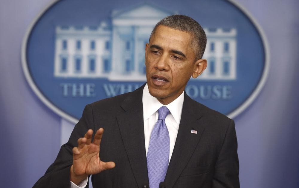 President Barack Obama speaks about his signature health care law, Thursday, Nov. 14, 2013. (Charles Dharapak/AP)