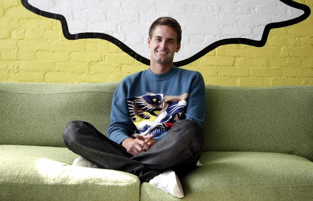 Snapchat CEO Evan Spiegel poses for photos in Los Angeles, Oct. 24, 2013. (Jae C. Hong/AP)