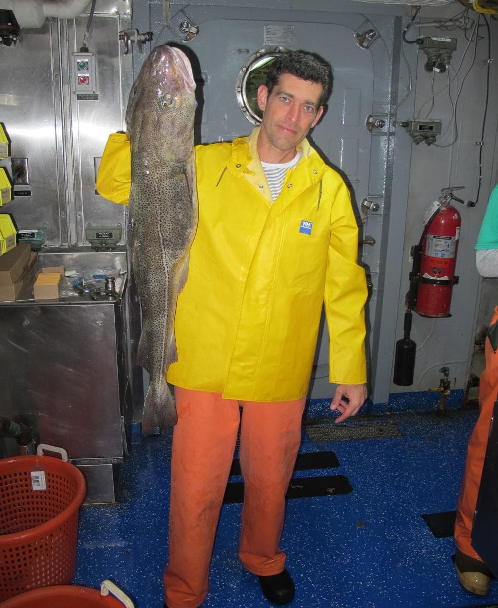 Rowan Jacobsen with a codfish (Rowan Jacobsen)