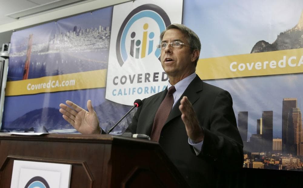Peter Lee, executive director of Covered California, discusses the state's new health care exchange, Oct. 1, 2013. (Rich Pedroncelli/AP)